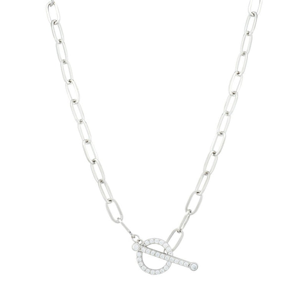 T-BAR Necklace with CZ Detail by FANCI Fine Jewellery, Southampton, UK.