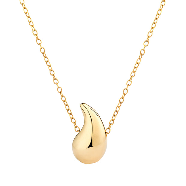 Gold Plated Sterling SIlver Tear Drop Pendant Necklace by FANCI Fine Jewellery, Southampton, UK.