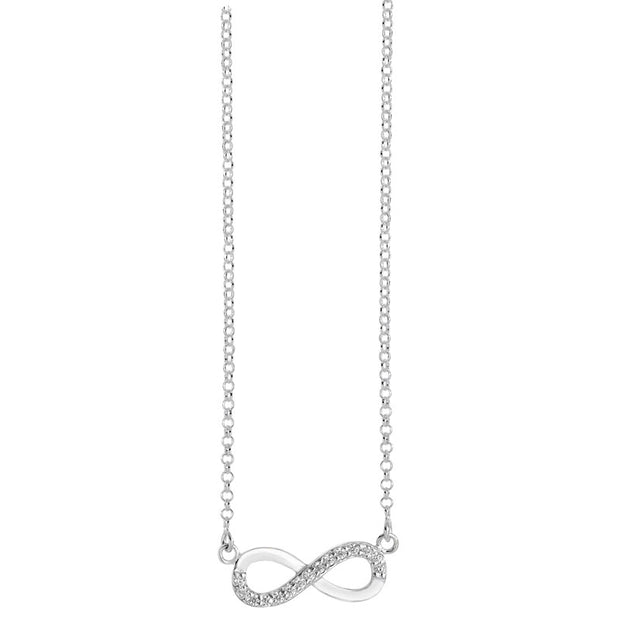 Silver CZ Infinity Necklace by FANCI Fine Jewellery, Southampton, UK.