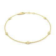 Diamond Dot Bracelet In Yellow Gold By FANCI Fine Jewellery, Southampton, UK.