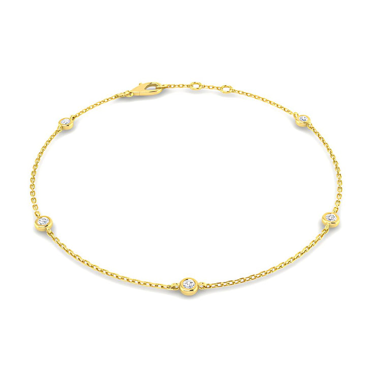 Diamond Dot Bracelet In Yellow Gold By FANCI Fine Jewellery, Southampton, UK.