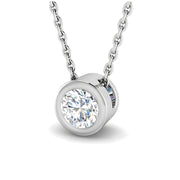 Rubover Diamond Pendant Necklace In White Gold By FANCI Fine Jewellery, Southampton, UK.