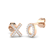 XO Hug And Kiss Earrings In Rose Gold By FANCI Fine Jewellery, Southampton, UK.