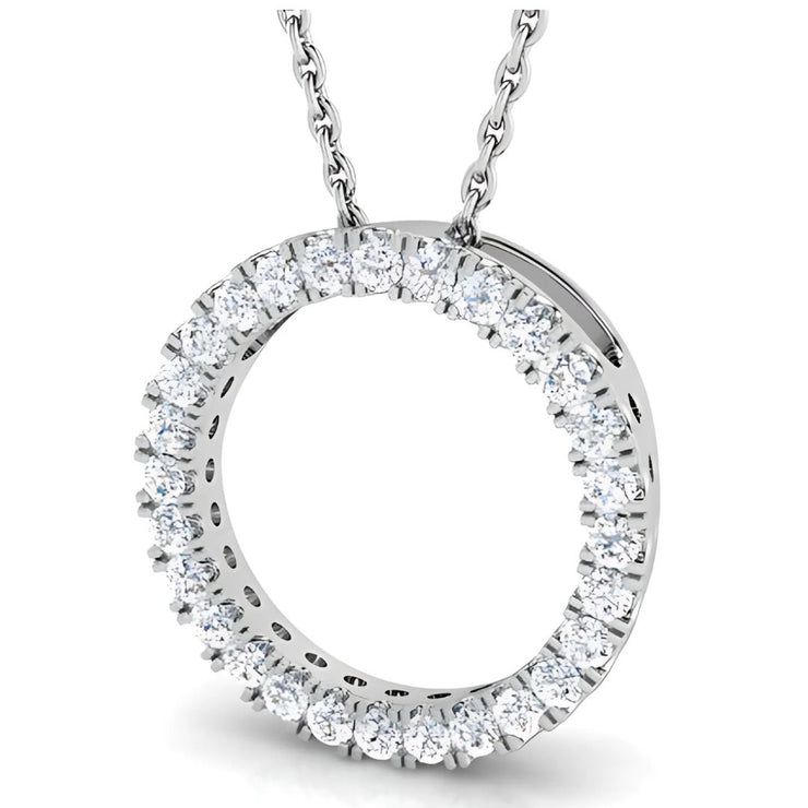 White Gold Diamond Circle Pendant By FANCI Fine Jewellery, Southampton, UK.