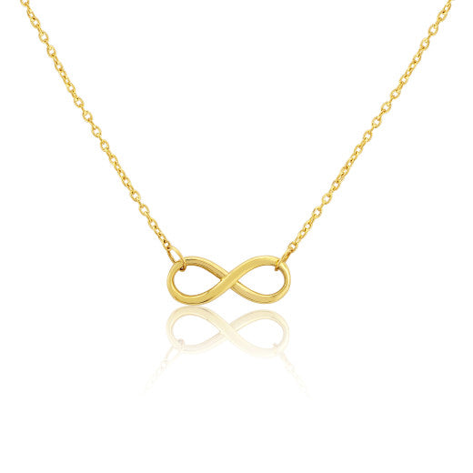 9ct Yellow Gold Infinity Knot Necklace by FANCI Fine Jewellery, Southampton, UK.