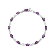 9ct White Gold Amethyst Bracelet by FANCI Fine Jewellery, Southampton, UK.