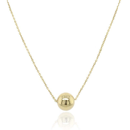 9ct Yellow Gold Bead & Chain Necklace by FANCI Fine Jewellery, Southampton, UK.