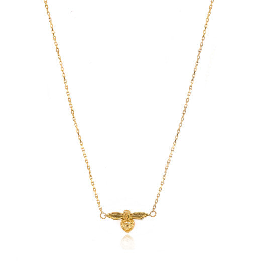 9ct Yellow Gold Bee Necklace by FANCI Fine Jewellery, Southampton, UK.