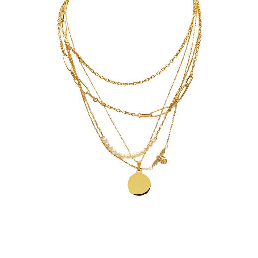 9ct Yellow Gold Bee Necklace in Stack by FANCI Fine Jewellery, Southampton, UK.