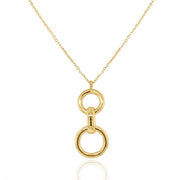 9ct Yellow Gold Circles Pendant Necklace by FANCI Fine Jewellery, Southampton, UK.