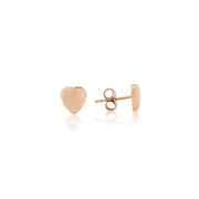 9ct Rose Gold Heart Stud Earrings By FANCI Fine Jewellery, Southampton, UK.