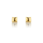 9ct Yellow Gold 5mm Cube Stud Earrings By FANCI Fine Jewellery, Southampton, UK.