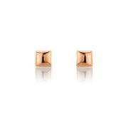 9ct Rose Gold 5mm Cube Stud Earrings By FANCI Fine Jewellery, Southampton, UK.