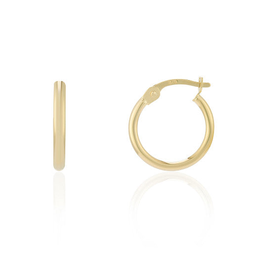 9ct Yellow Gold 20mm Oval Hoop Earrings by FANCI Fine Jewellery, Southampton, UK