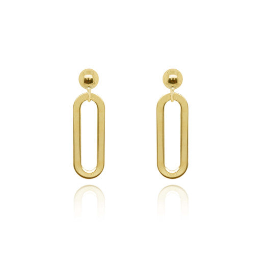 9ct Yellow Gold Paper Chain Earrings By FANCI Fine Jewellery Southampton, UK.