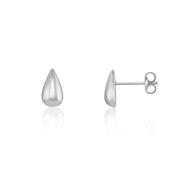 9ct White Gold Pear Stud Earrings By FANCI Fine Jewellery, Southampton, UK.