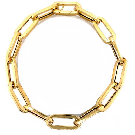 9ct Yellow Gold Paperclip Bracelet by FANCI Fine Jewellery, Southampton, UK.