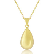 9ct Yellow Gold Teardop Pendant Necklace by FANCI Fine Jewellery, Southampton, UK.