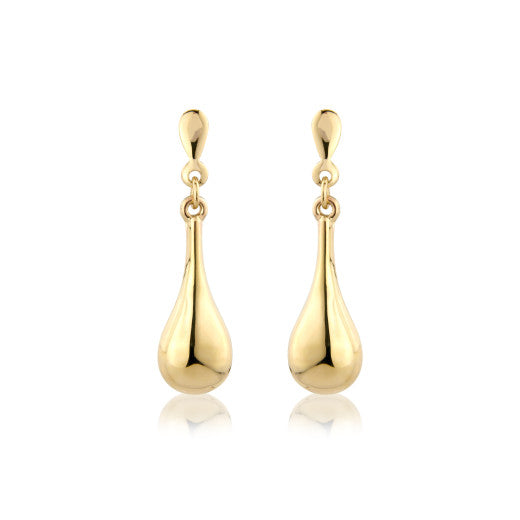 9ct Yellow Gold Drop Earrings By FANCI Fine Jewellery, Southampton, UK.