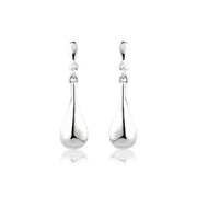 9ct White Gold Drop Earrings By FANCI Fine Jewellery, Southampton, UK.