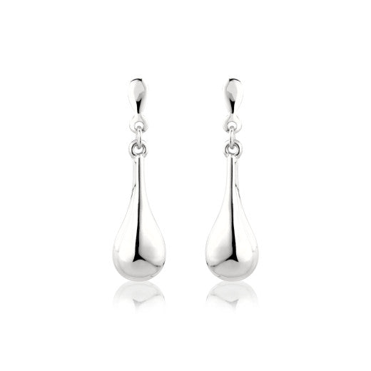 9ct White Gold Drop Earrings By FANCI Fine Jewellery, Southampton, UK.