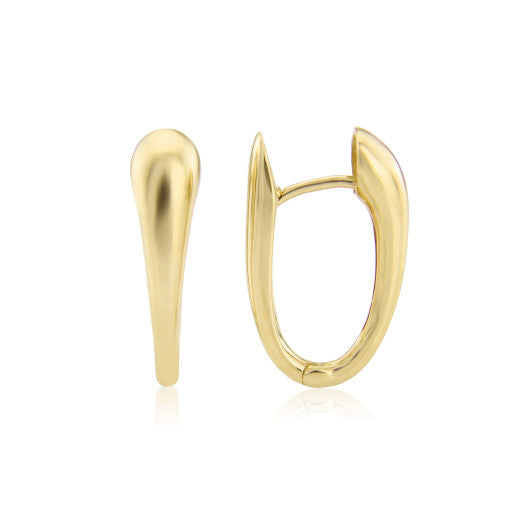 Yellow Gold Tapered Earrings By FANCI Fine Jewellery Southampton, UK.