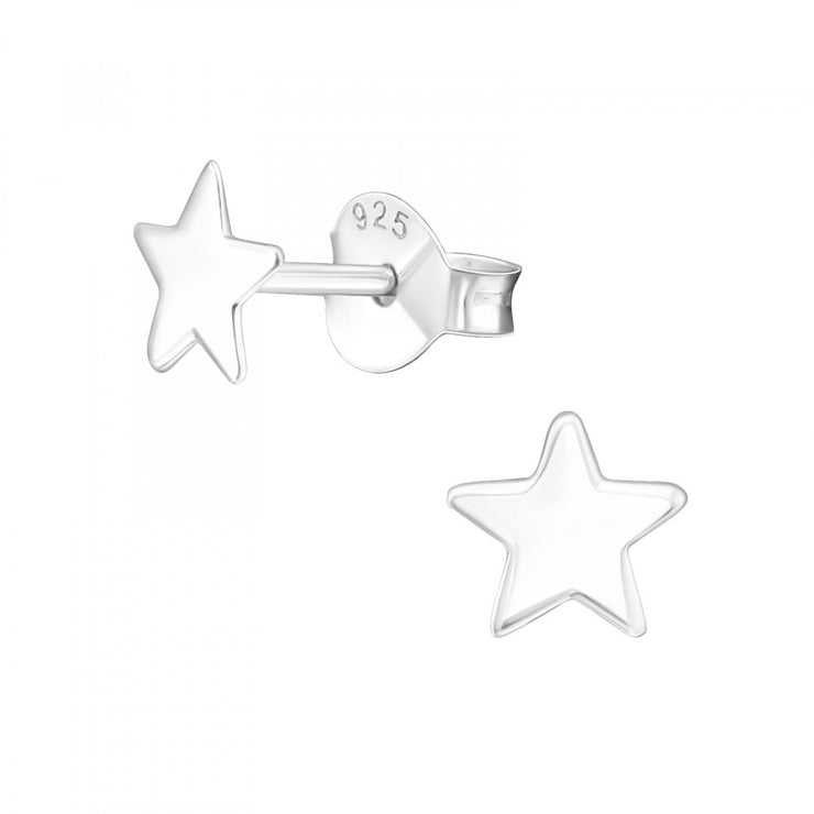 Silver Star Stud Earrings by FANCI Fine Jewellery, Southampton, UK.