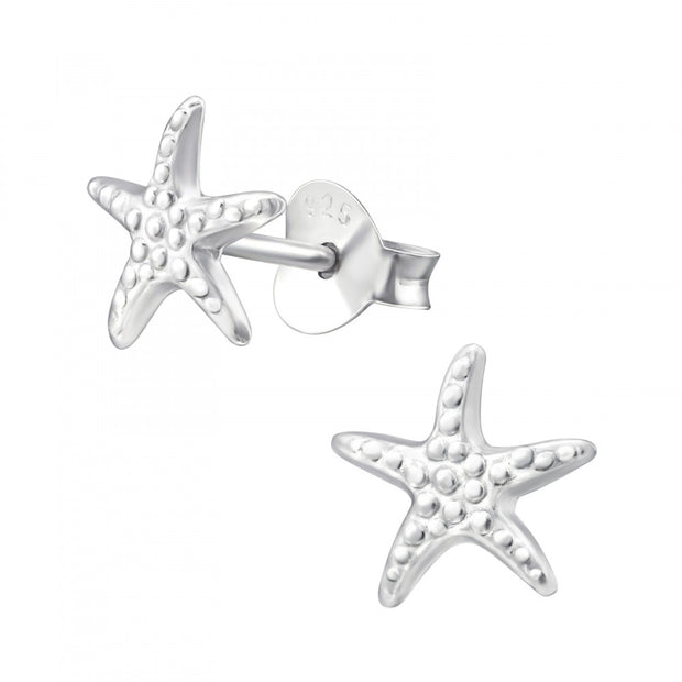 Silver Star Fish Stud Earrings by FANCI Fine Jewellery, Southampton, UK.