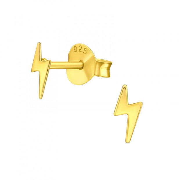 Lightning Bolt Stud Earrings by FANCI Fine Jewellery, Southampton, UK.