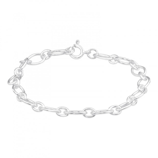 19cm Cable Chain Bracelet - 925 Sterling Silver by FANCI Fine Jewellery, Southampton, UK