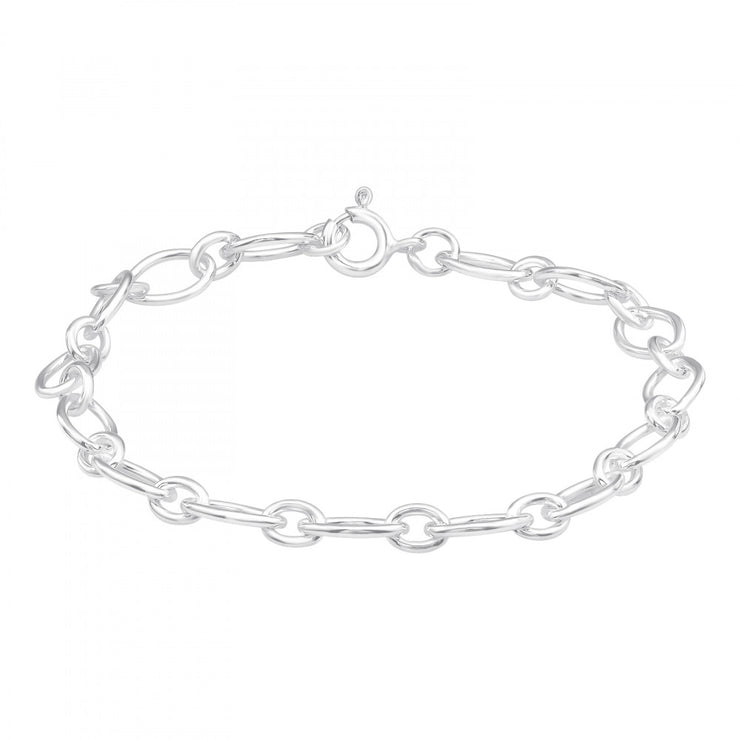 19cm Cable Chain Bracelet - 925 Sterling Silver by FANCI Fine Jewellery, Southampton, UK