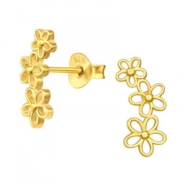 Flowers Stud Earrings by FANCI Fine Jewellery, Southampton, UK.