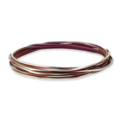 Brown Colour Chaos Bangle Manufactured From Hypoallergenic Pure Titanium by FANCI Fine Jewellery, Southampton, UK.