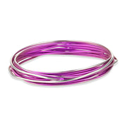 Pink Colour Chaos Bangle Manufactured From Hypoallergenic Pure Titanium by FANCI Fine Jewellery, Southampton, UK.